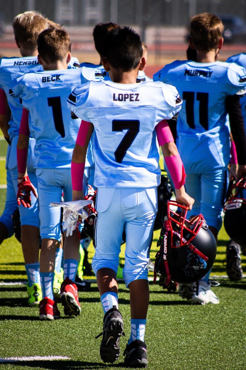 Young athlete portrait on the field